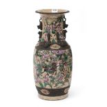 A craquelé baluster vase with motifs of soldiers from the story 'The three kingdoms' (Klüver 2014,