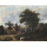 John Linnell (1792-1882) Untitled (Landscape with Sheep), annotated in frame 'John Linnell 1792-