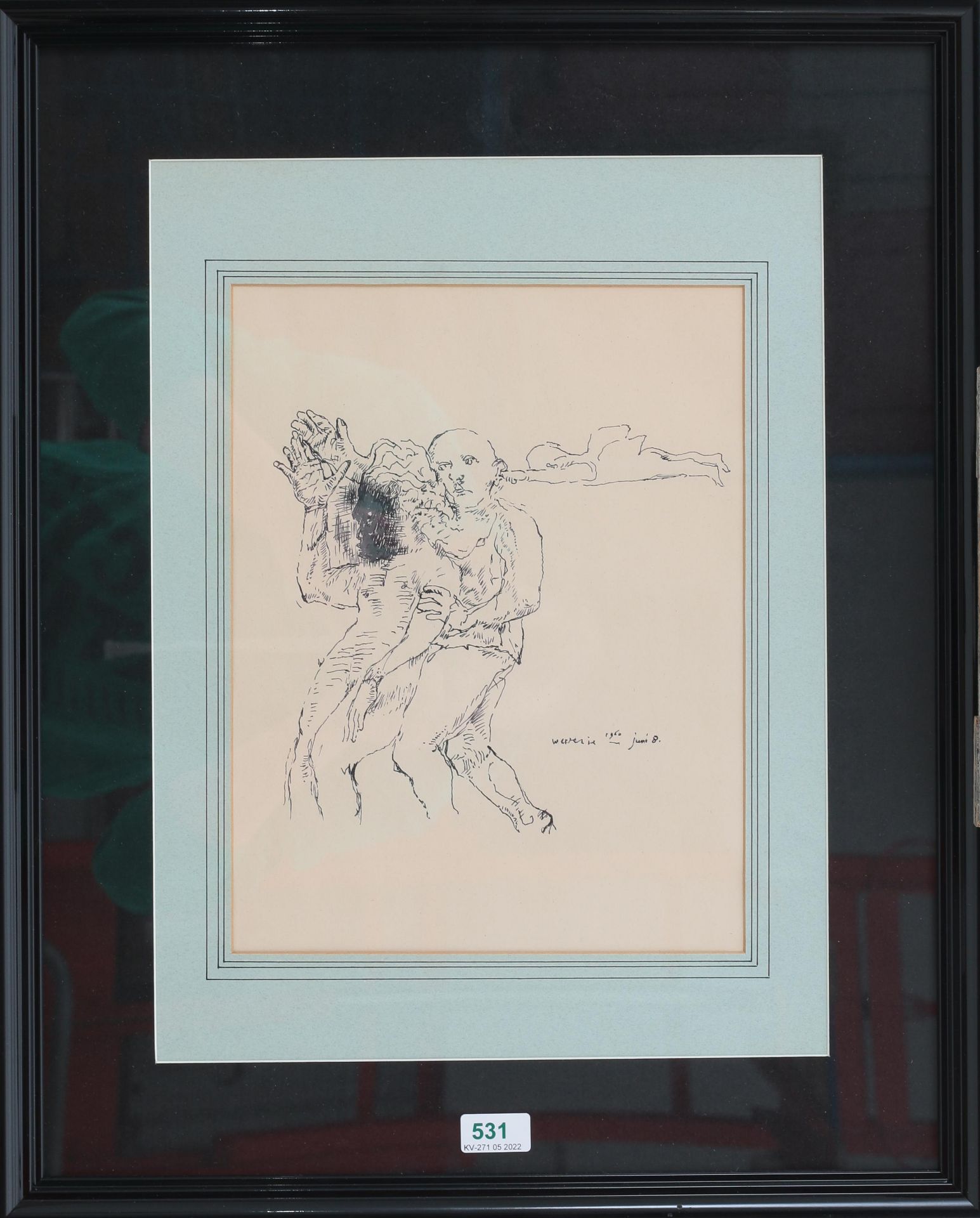 Co Westerik (1924-2018) Untitled. Signed and dated 8 juni 1960 lower right. Inkttekening 29 x 22,5 - Bild 2 aus 4