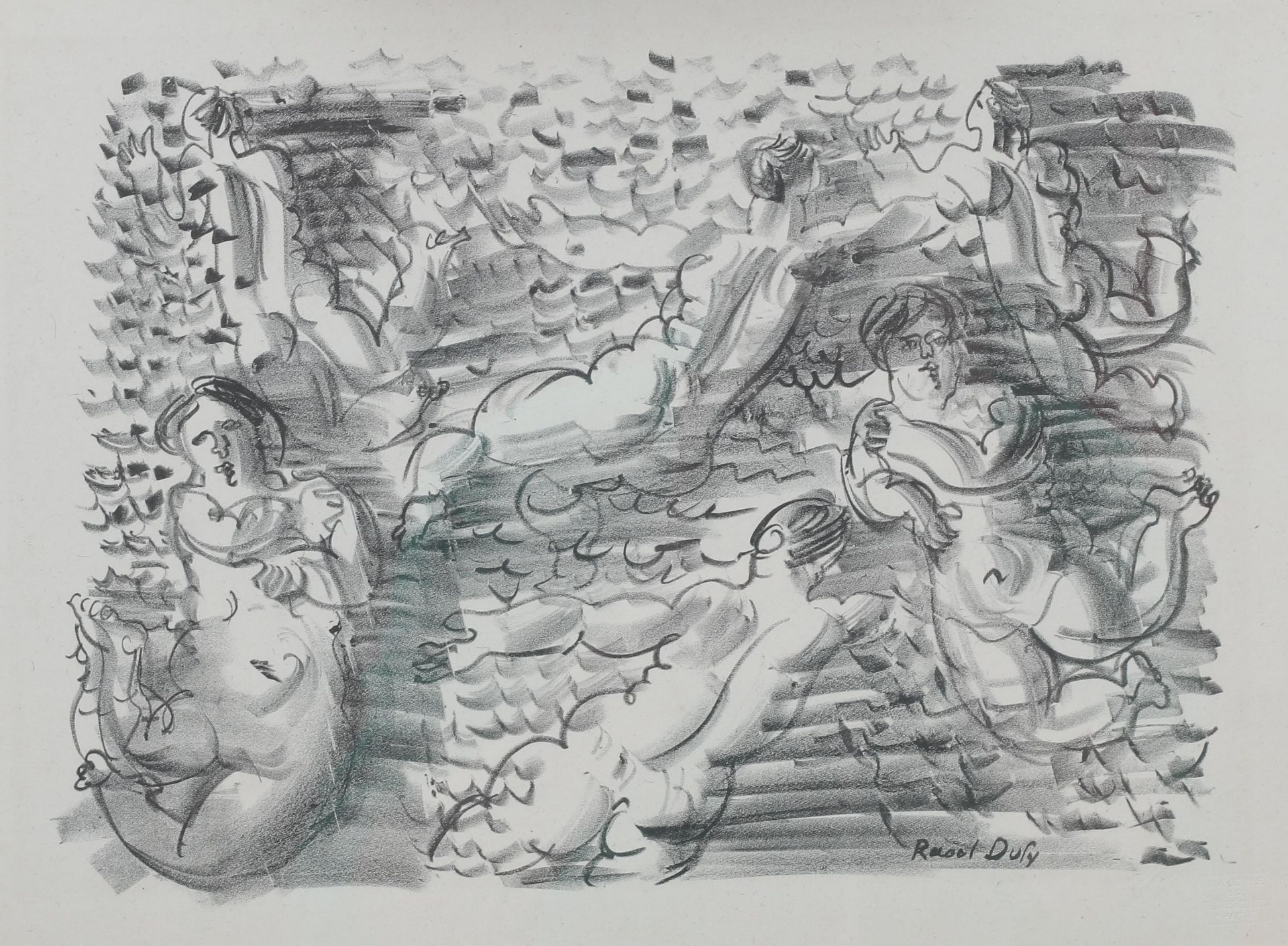 Raoul Dufy (1877-1953) 'Baigneuses'. Signed lower right 'Raoul Dufy' Edition: Edmond Frapier,