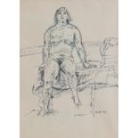 Co Westerik (1924-2018) Seated nude. Signed and dated 8 febr. 1957 lower centre. Inkttekening 23,5 x