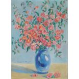 Guus van Dongen (1878-1946) Still life with blossoming branches in a blue vase, signed centre