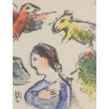 Marc Chagall (1887-1985) Woman with animals. Signed verso. No. 89/100, printed by Mourlot op vélin