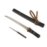 The wakizashi (脇差 / 'side inserted sword': referring to how they were worn, on one side underneath