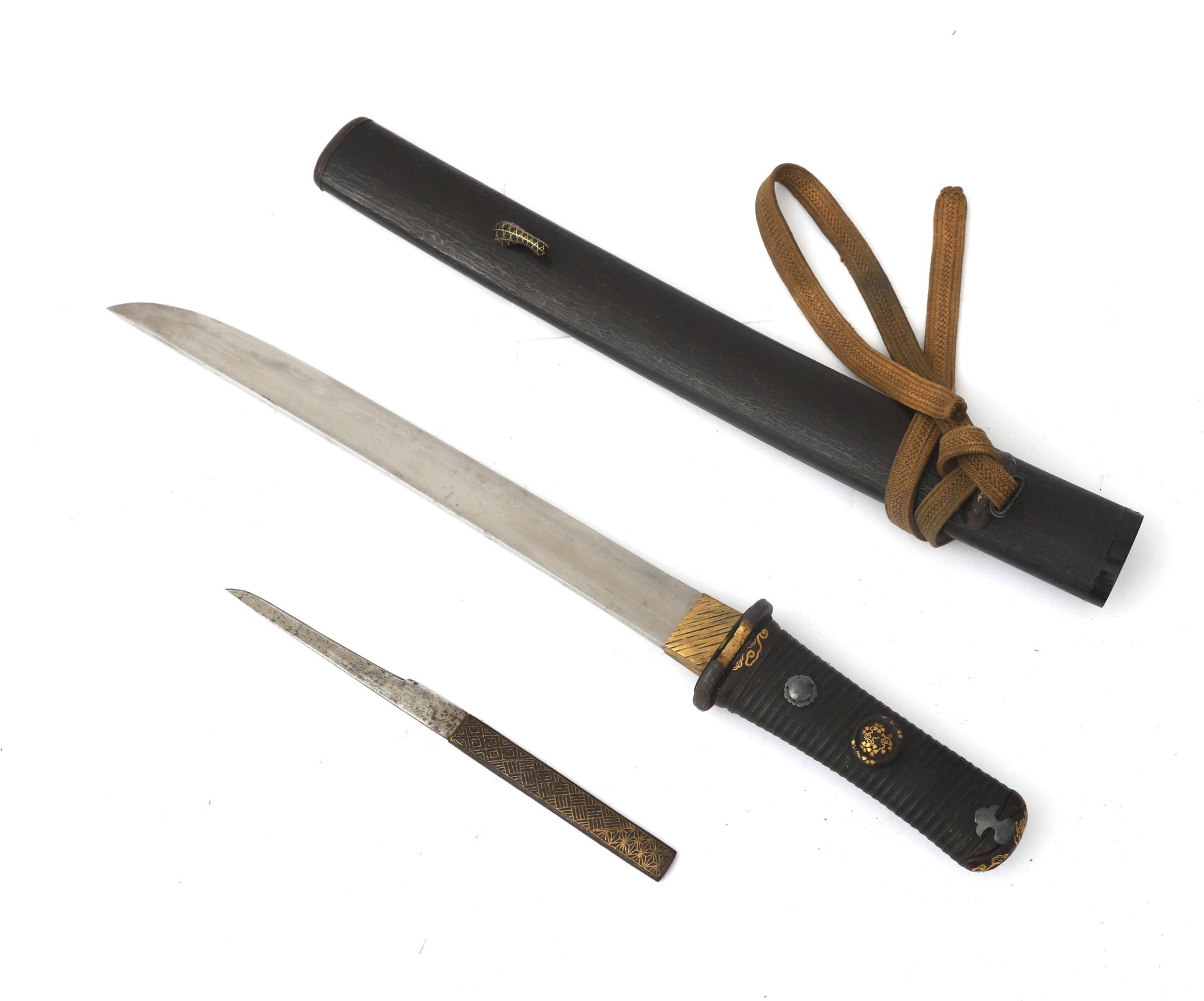 The wakizashi (脇差 / 'side inserted sword': referring to how they were worn, on one side underneath