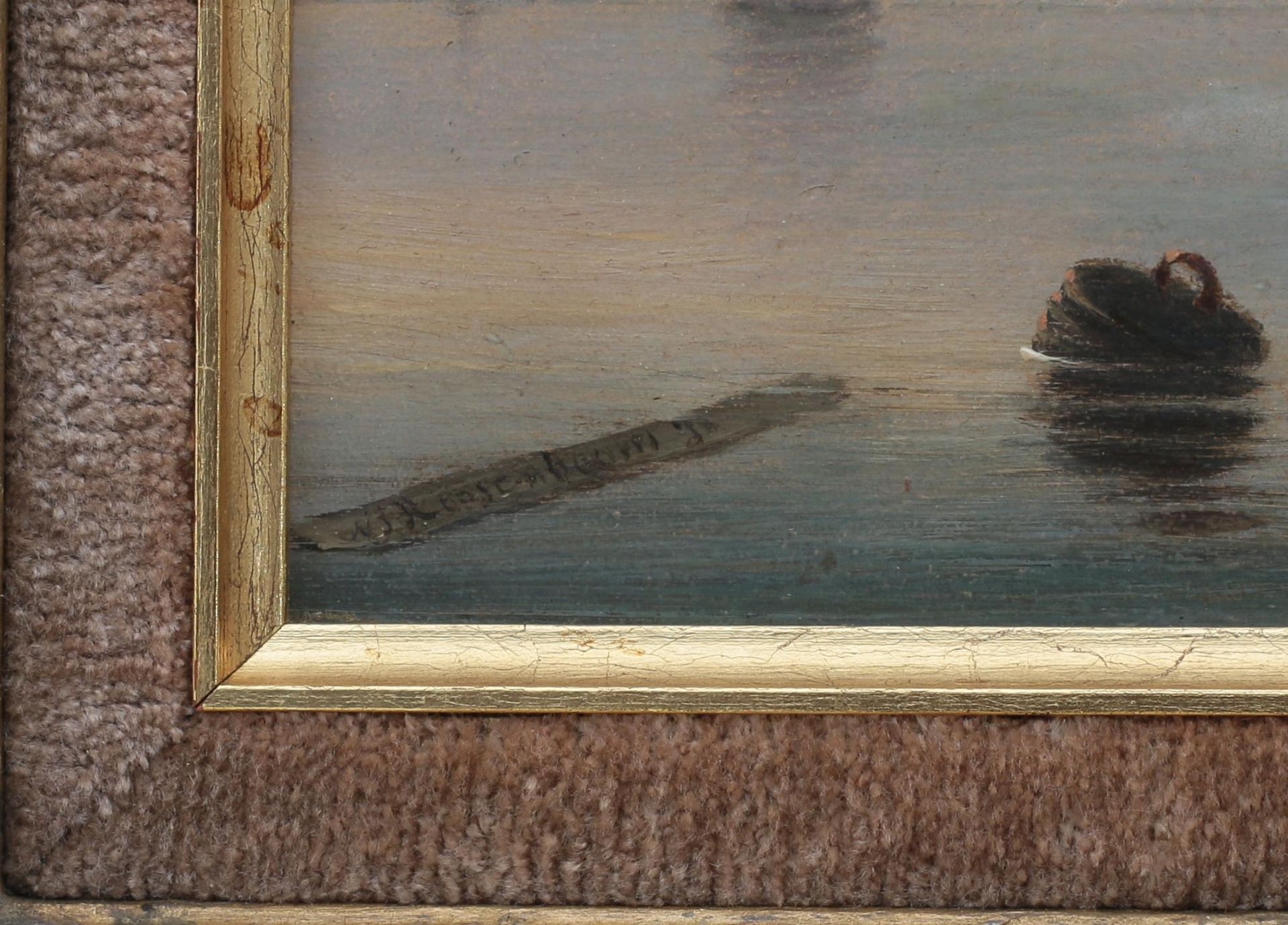 Nicolaas Johannes Roosenboom (1805-1880) Fishing vessels arriving at the beach. Signed lower - Bild 4 aus 8