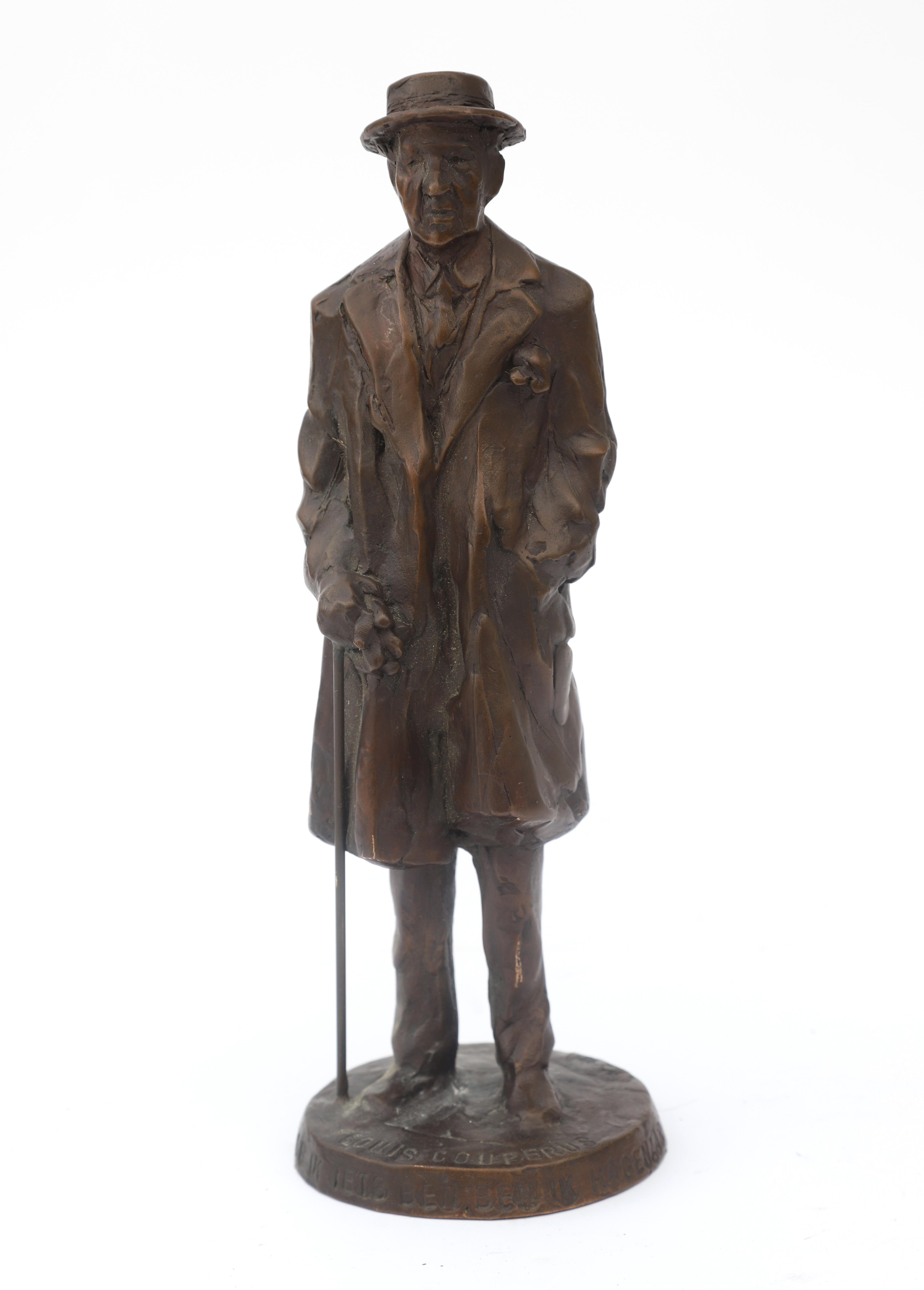 Korstiaan (Kees) Verkade (1941 – 2020) Bronze sculpture depicting Louis Couperus (1863-1923) Dutch