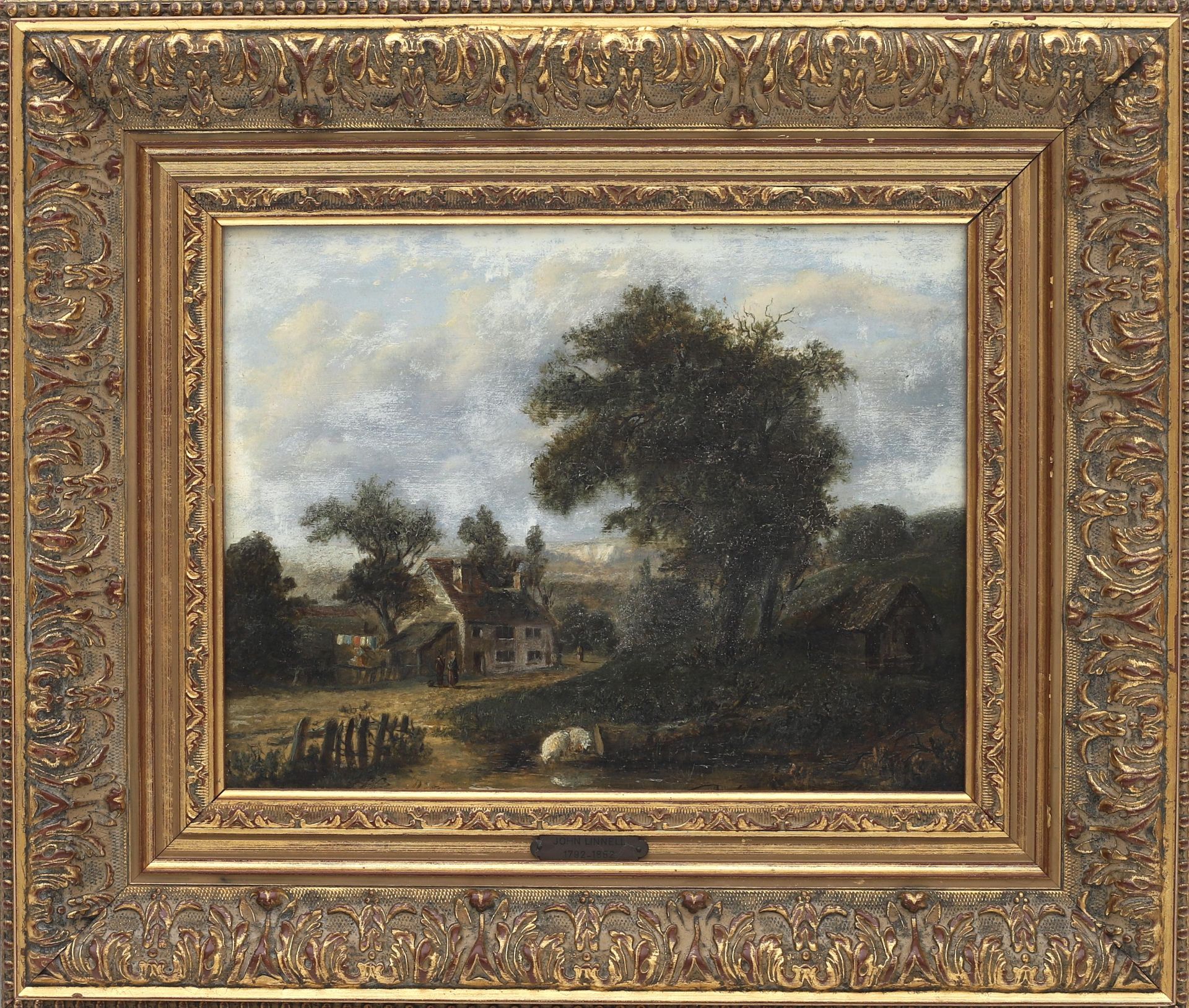 John Linnell (1792-1882) Untitled (Landscape with Sheep), annotated in frame 'John Linnell 1792- - Bild 2 aus 4