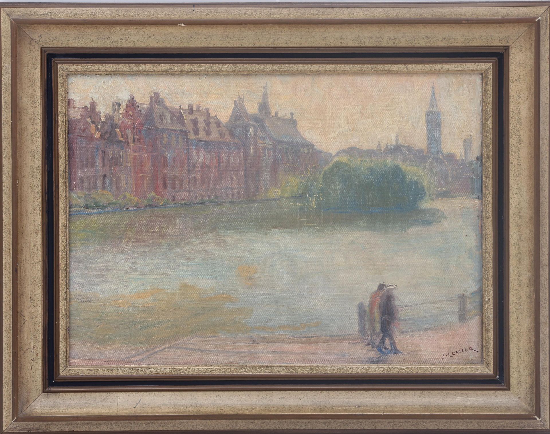 Jan Cossaar (1874-1966) Jan Cossaar (1874-1966), 'De hofvijver', The Hague, with the houses of - Bild 2 aus 5