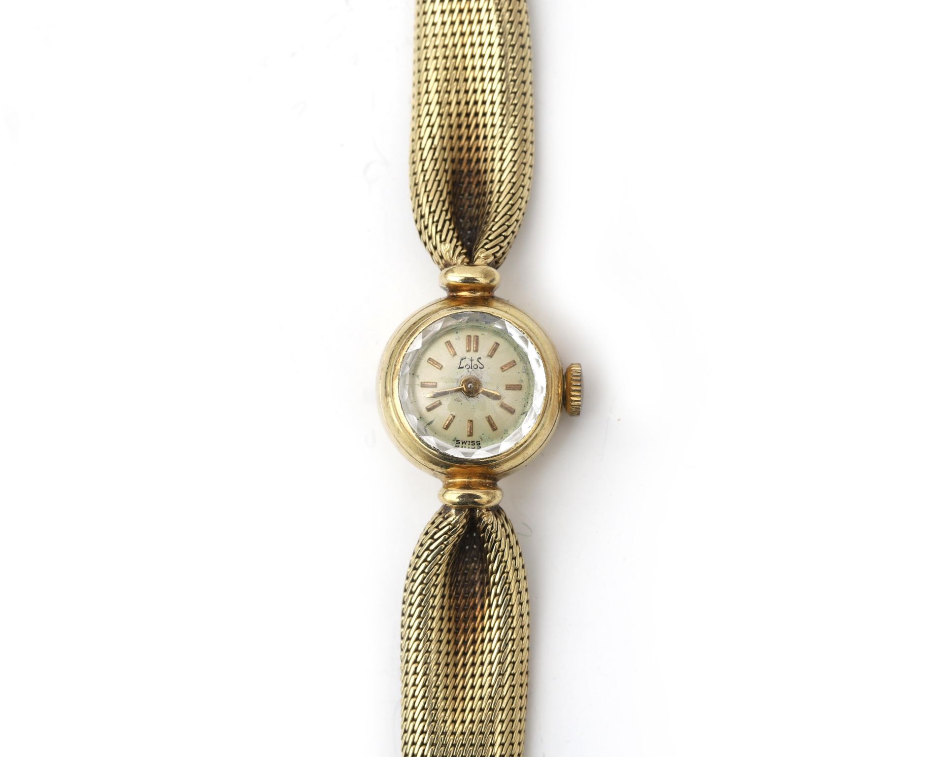 A 14 krt. gold Lotos women's wristwatch ca. 1960. - Bild 3 aus 7