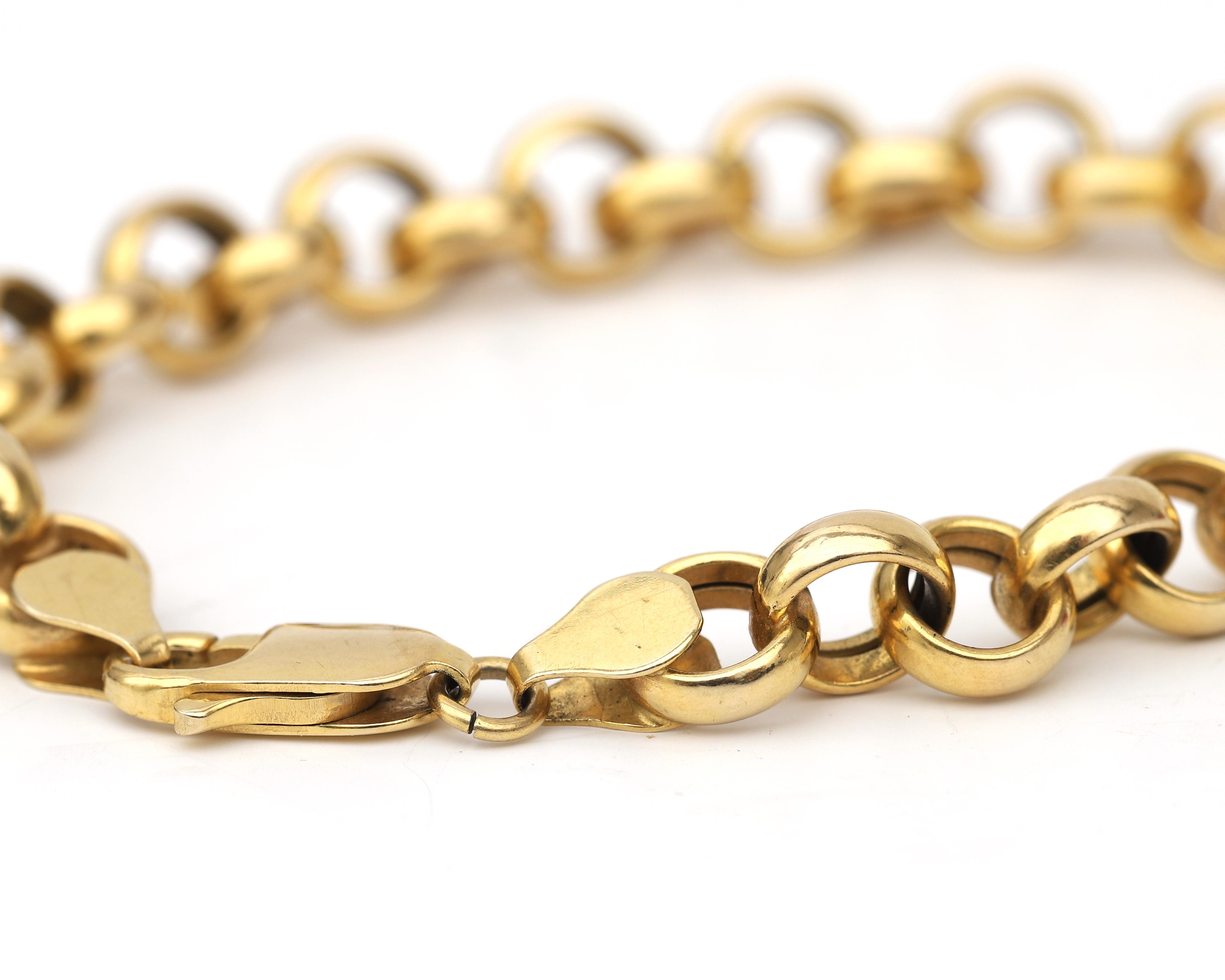 A 14 karat gold Jasseron linked bracelet - Image 3 of 4