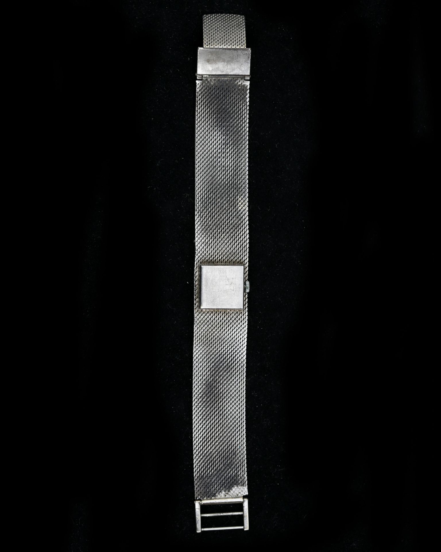 A 14 karat white gold Chornos ladies wristwatch Chronos approx. 1970.  - Bild 4 aus 5