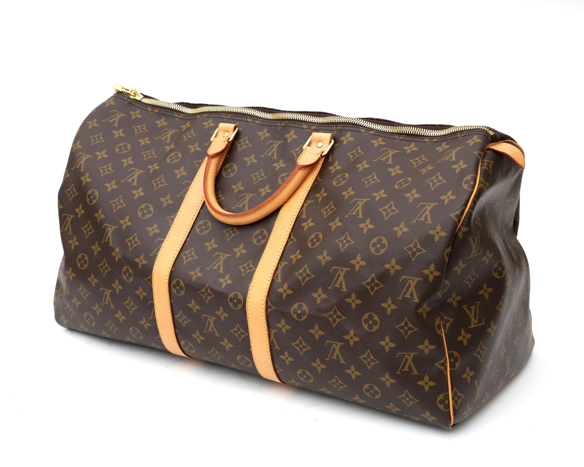 An original vintage Louis Vuitton travel bag, model Keepall 55 - Bild 3 aus 13