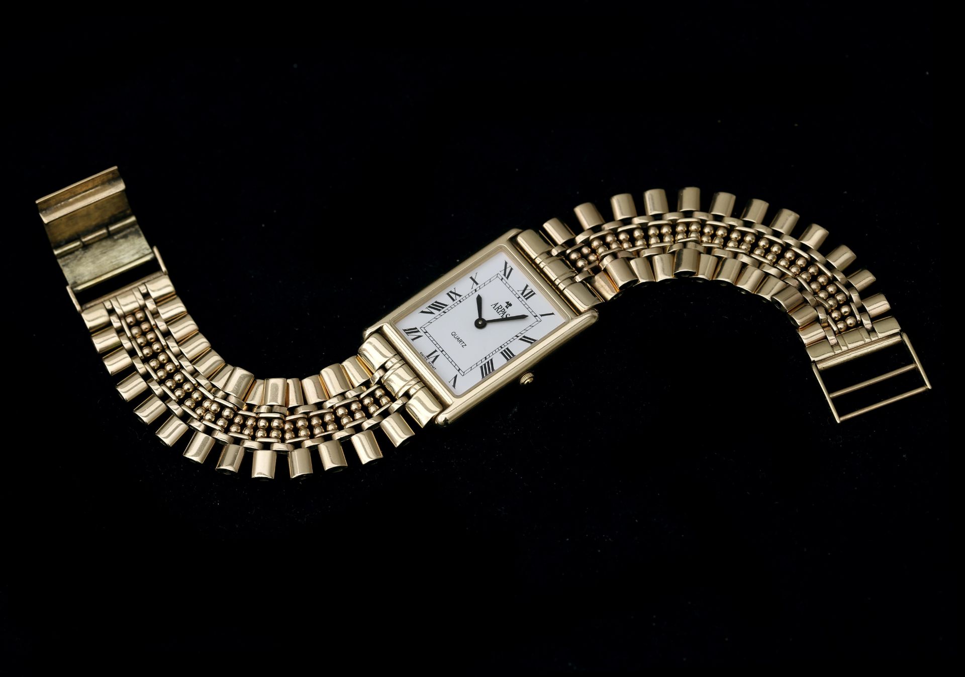 A 14 karat gold Arpas women's wristwatch,  - Bild 4 aus 7