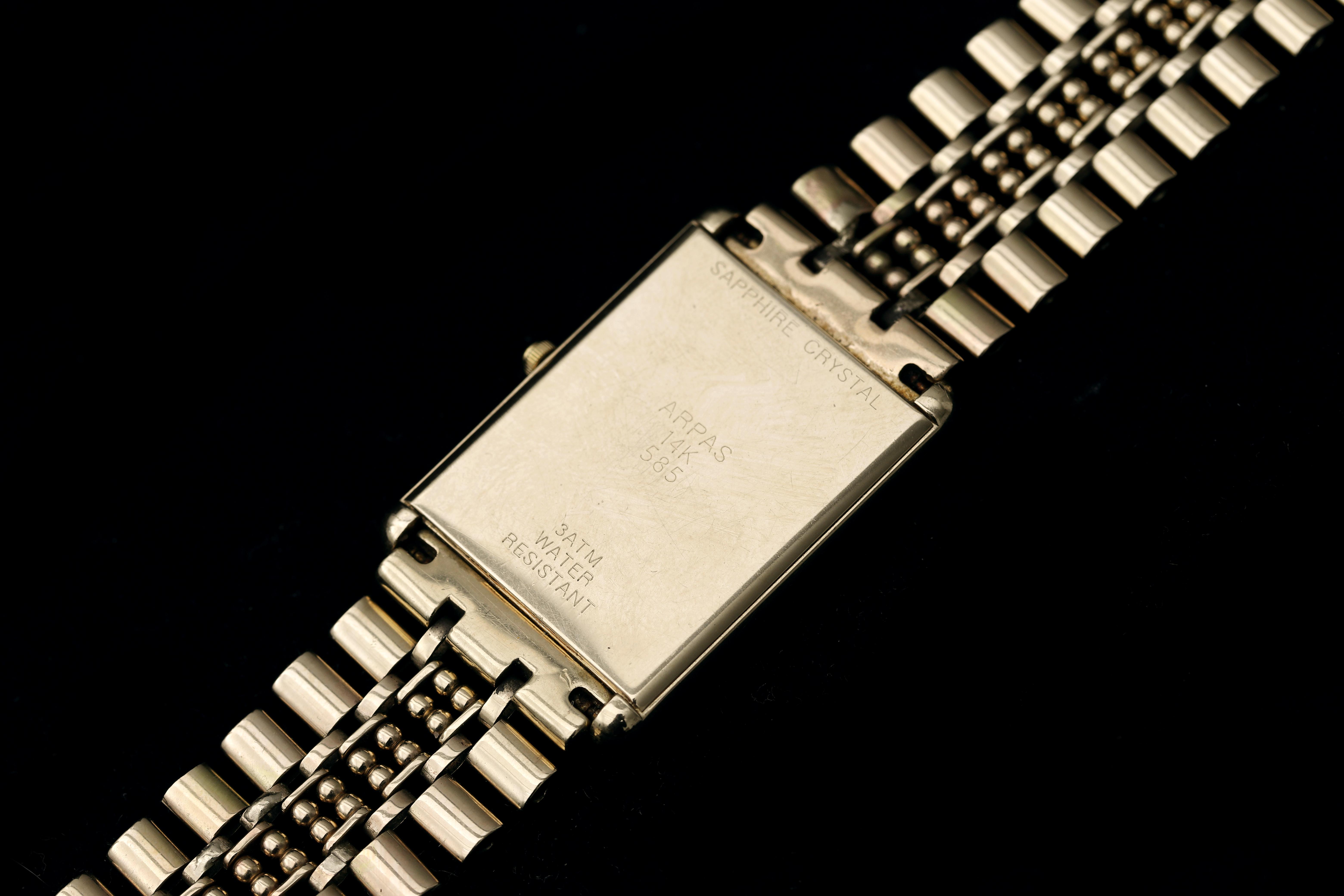 A 14 karat gold Arpas women's wristwatch, - Image 3 of 7