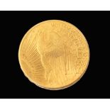 A gold coin Twenty Dollar, United States Of America