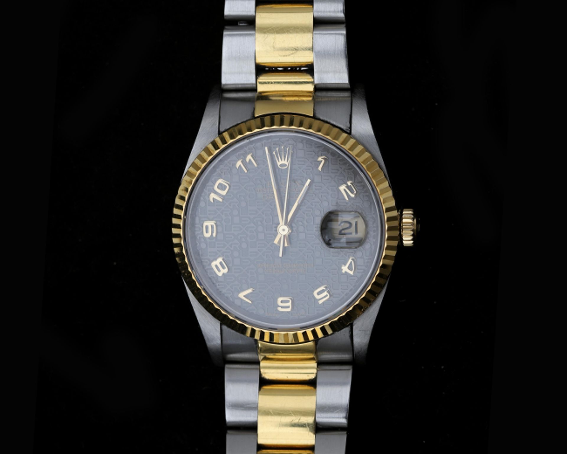 A bi-color unisex Rolex Datejust Oyster Perpetual wristwatch