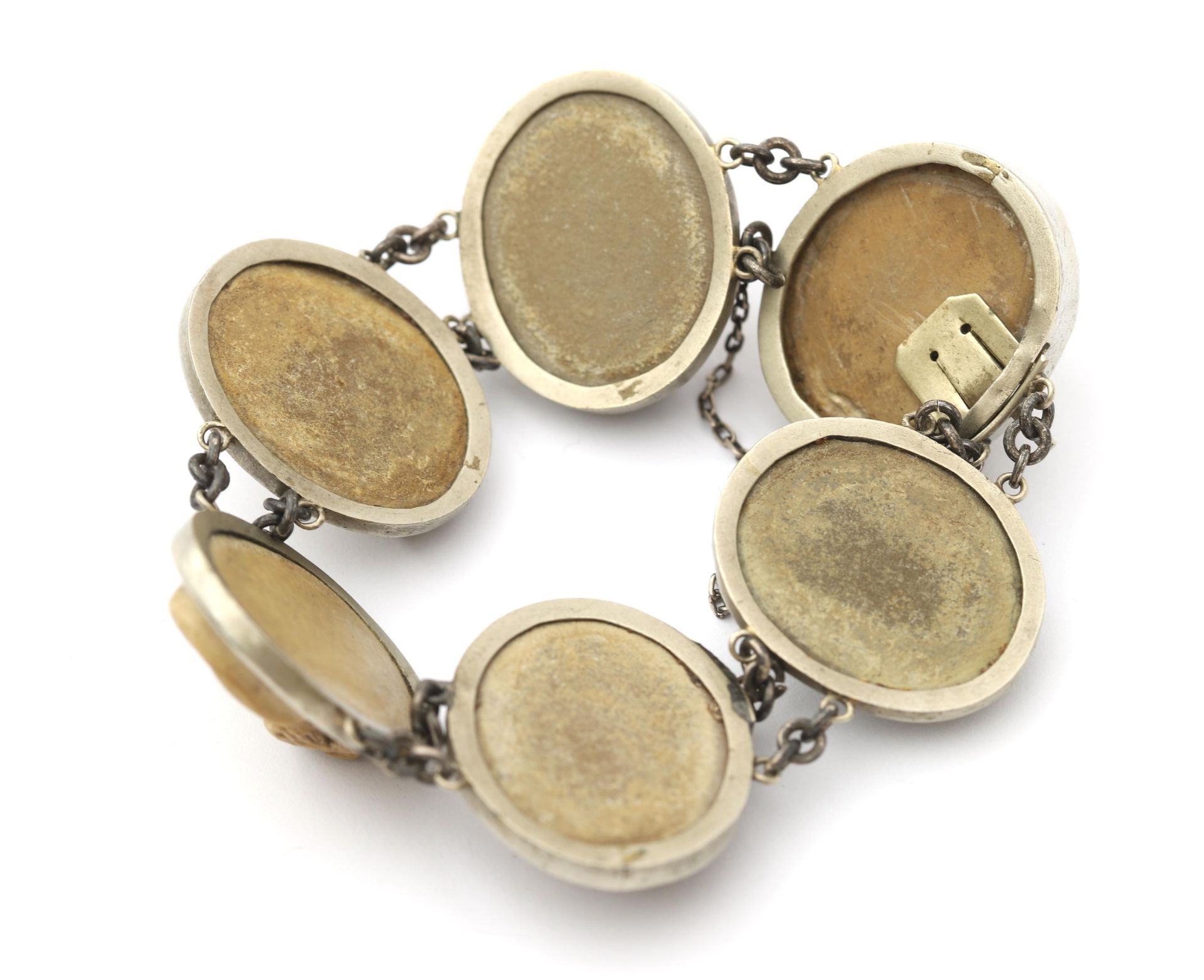 A 835 silver bracelet, with relief plaque of lava rock - Bild 5 aus 6