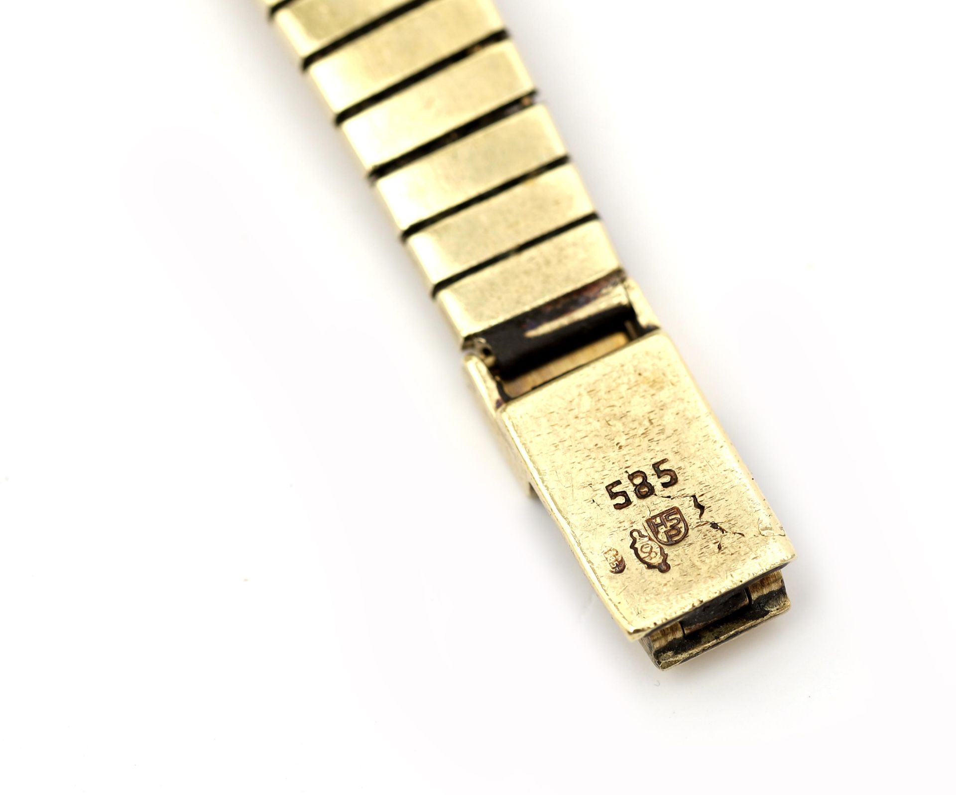 A 14 karat gold Baume & Mercier women's wristwatch  - Bild 7 aus 7