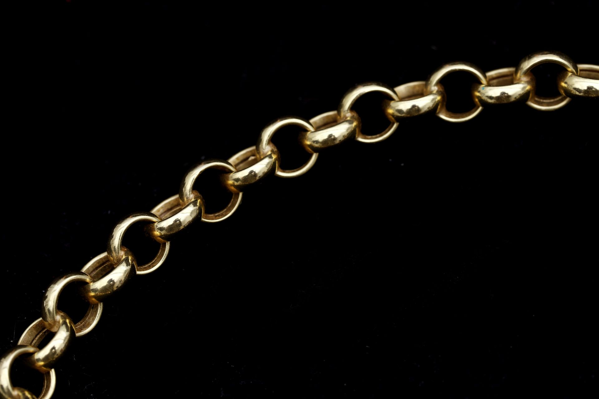 A 14 karat gold Jasseron linked necklace - Bild 2 aus 3