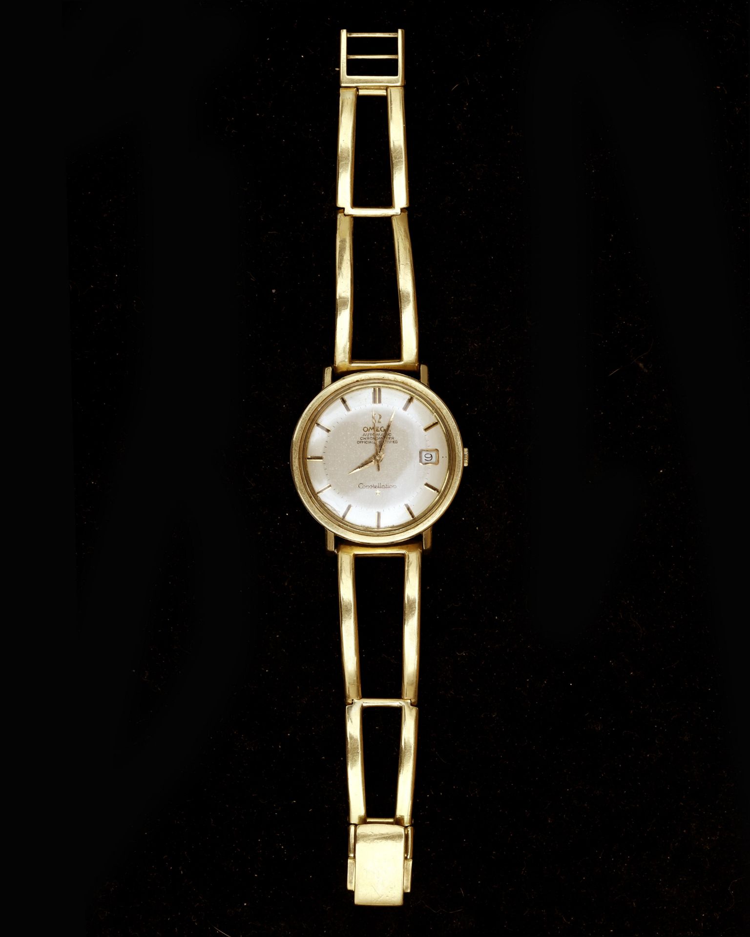 A bi-color Omega Constellation wristwatch with 18 karat gold strap  - Bild 4 aus 9