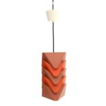 Louis Weisdorf (1932-2021) A lacquered metal hanging lamp, model Ekko, produced by Lyfa, Denmark,