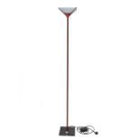 Tobia & Afra Scarpa A black Papillona floorlamp wit red details, produced by Flos, marked. 192 cm.