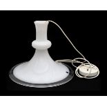 Michael Bang A white opaline glass hanging lamp 'Etude', produced by Royal Copenhagen, Denmark,