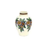 Charles Catteau (1880-1966) A glazed ceramic vase decorated with colourful stylized floral pattern