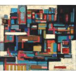 Wim Motz (1900-1977) "Harbor", abstract colorcomposition, annotated "20 (...) Haven - 56" and signed