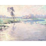 Adri Pieck (1894-1982) "Landscape", signed 'Adri Pieck' lower right. Olieverf op board, 54 x 68,5