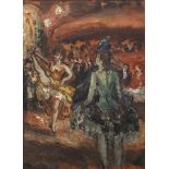 Marcel Cosson (1878-1956) 'Cancan dancers', signed 'Cosson' lower left, oil on panel. Olieverf op