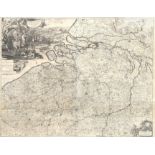 Pierre Mortier & Jean Dumont (1701-1781) Large geographical map 'Théatre de la guerre en