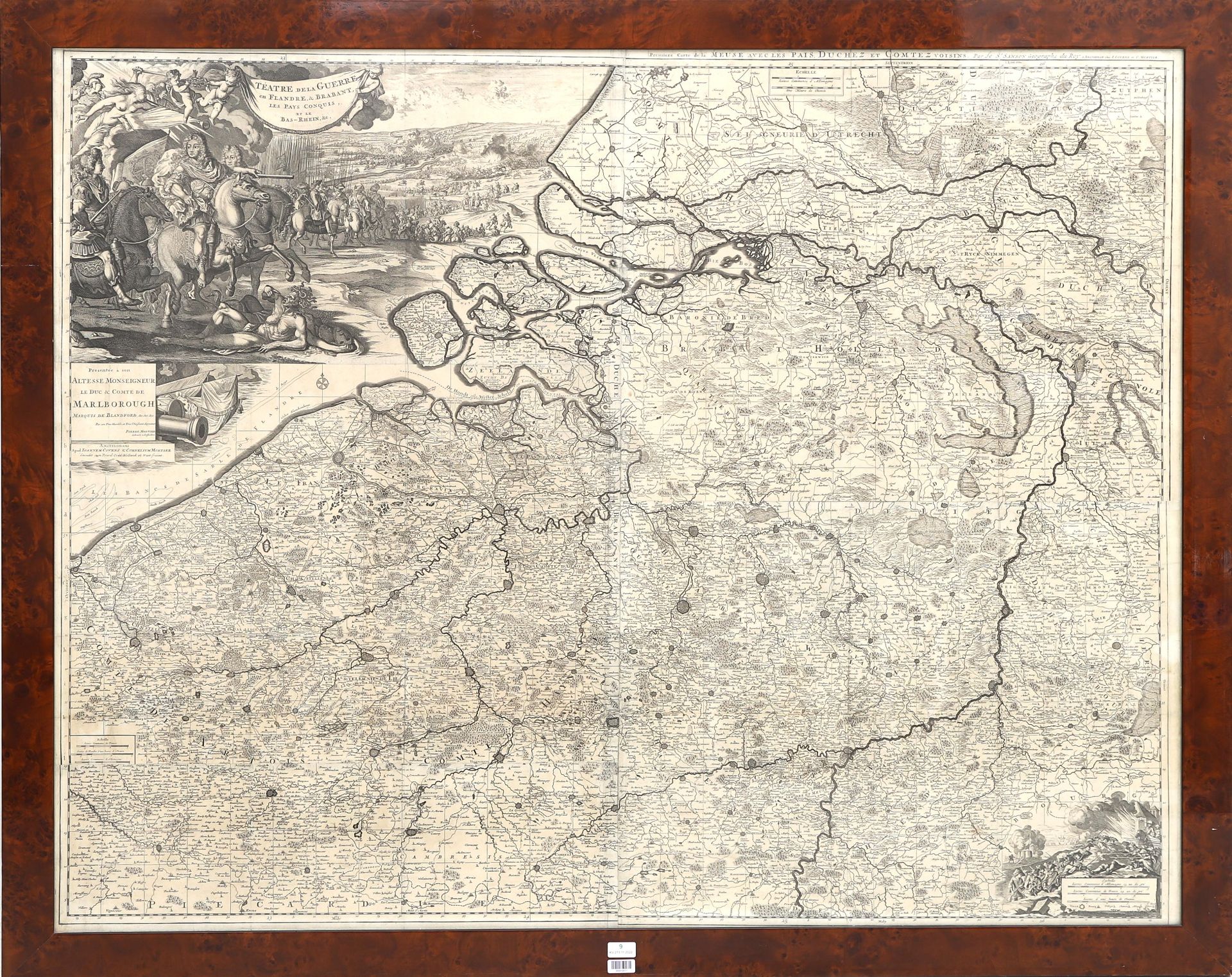 Pierre Mortier & Jean Dumont (1701-1781) Large geographical map 'Théatre de la guerre en - Bild 4 aus 4
