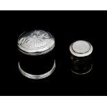 Two silver boxes, Dutch, 19th century. One silver coinbox for Dutch coins (5 cent), together with a