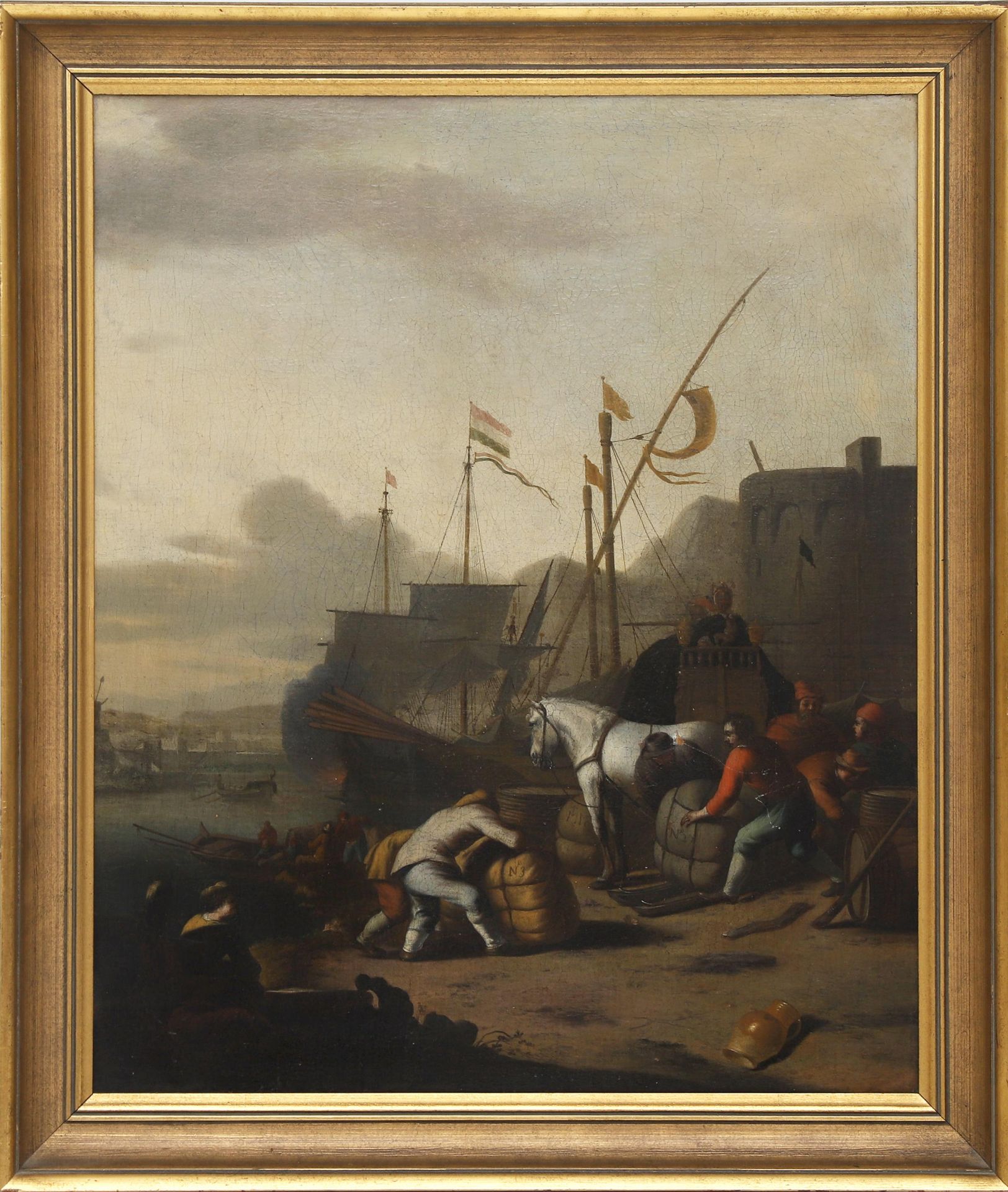 Johannes Lingelbach (1622-1674), toegeschreven aan 'A a busy port scene', unsigned. Provenance: - Bild 3 aus 3