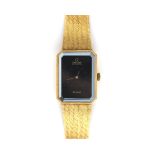 An 18 karat gold Omega De Ville gentlemen's wristwatch, ca. 1970. Automatic. A rectangular case with