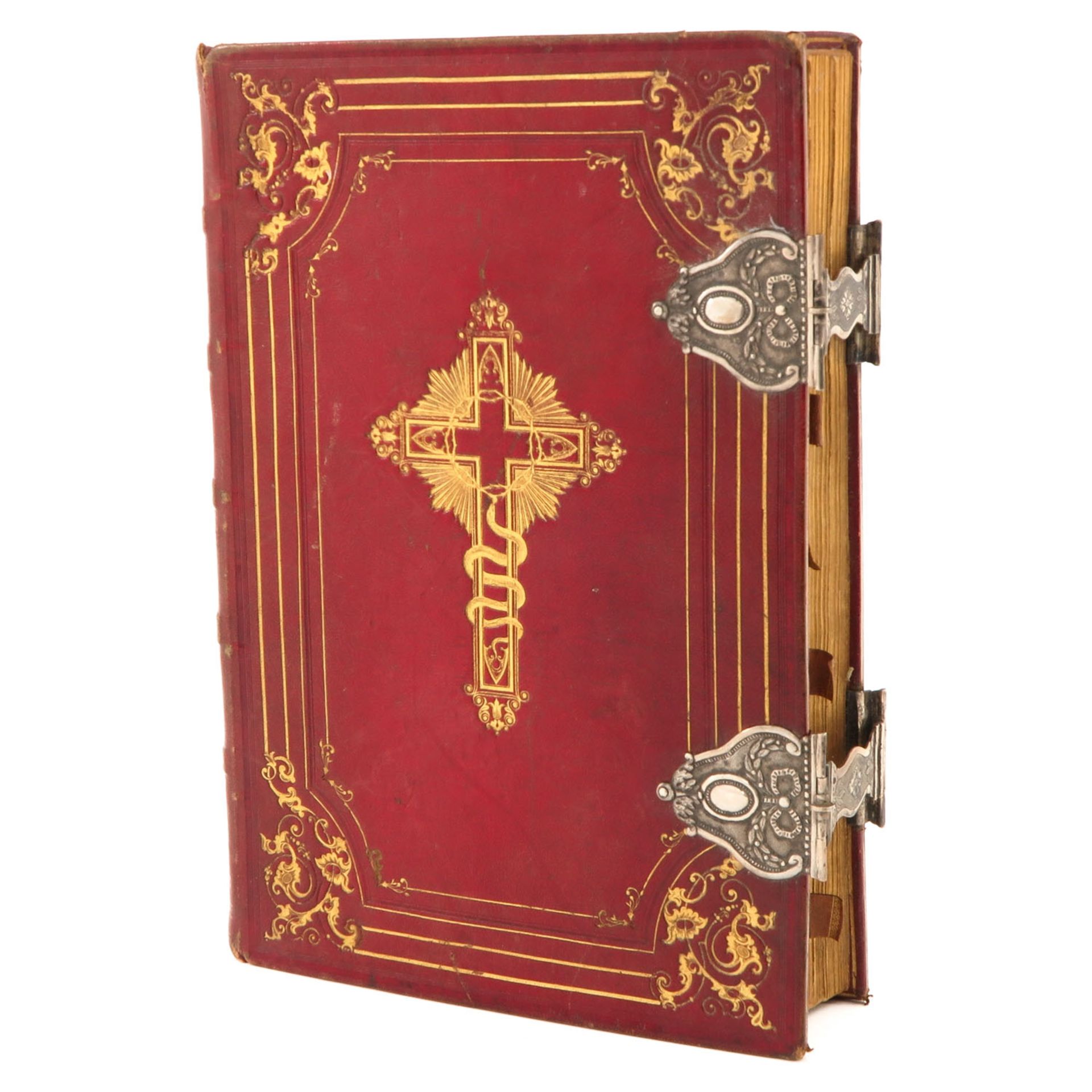 A Missal dated 1855 with Silver Clasps