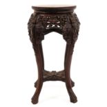 A Carved Chinese Side Table