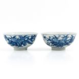 A Pair of Blue and White Bowls