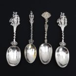 A Collection of 4 Dutch Silver Spoons