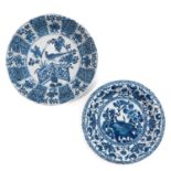 A Lot of 2 Blue and White Plates