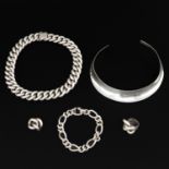 A Collection of Silver Jewelry