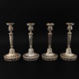 A Lot of 4 Dutch Silver Candlesticks