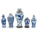 A Collection of 5 Vases