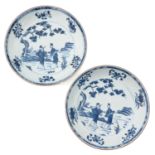 A Pair of Blue and White Plates