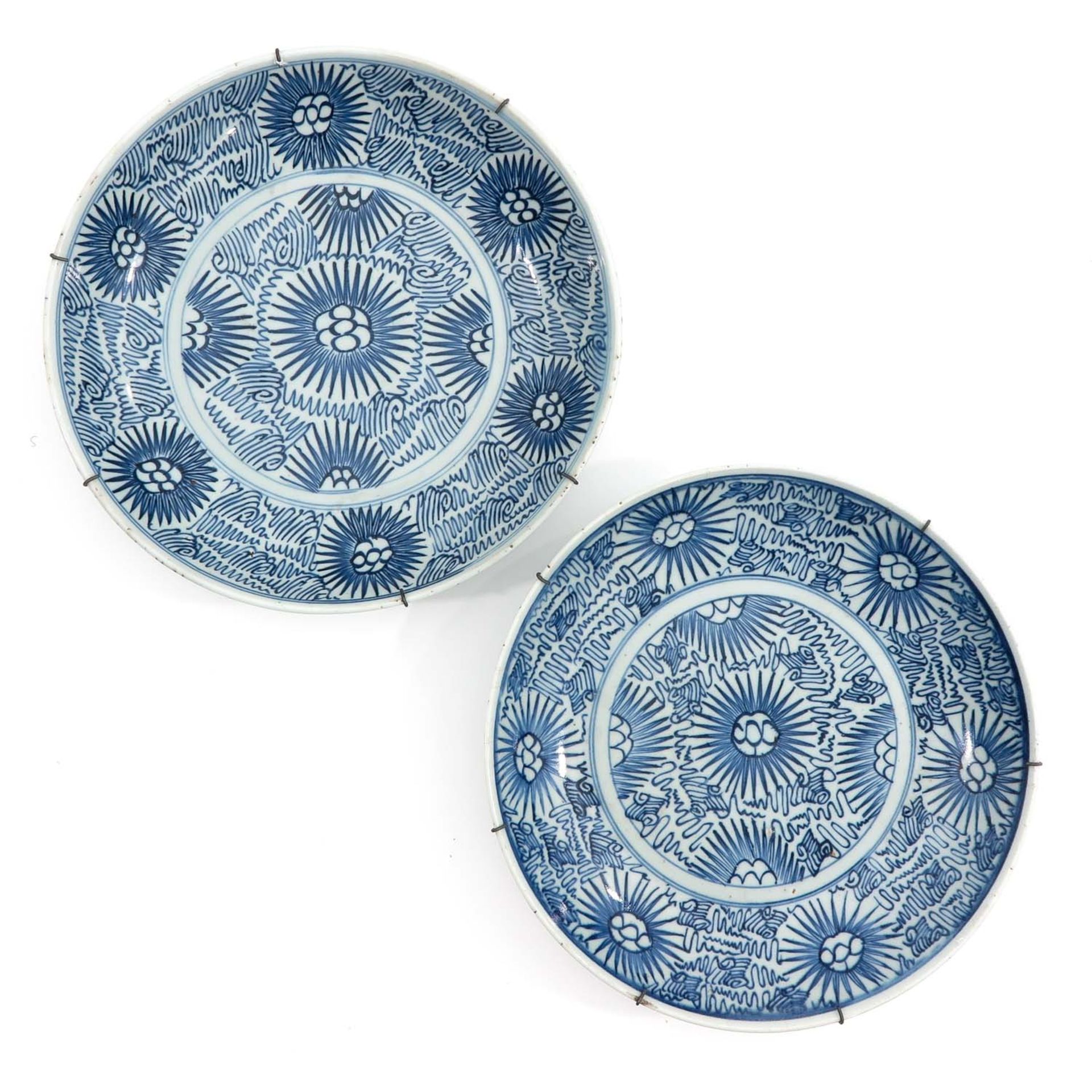 A Lot of 2 Blue and White Plates