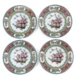 A Series of 4 Famille Rose Plates