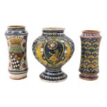 A Collection of Polychrome Pottery Circa 1800