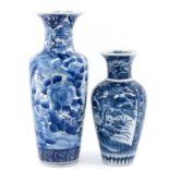 A Lot of 2 Blue and White Vases